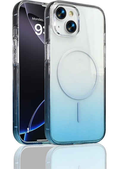 Apple Uyumlu iPhone 15 Kılıf M-safe Şarj Özellikli Zore Septik Silikon Kapak Turkuaz
