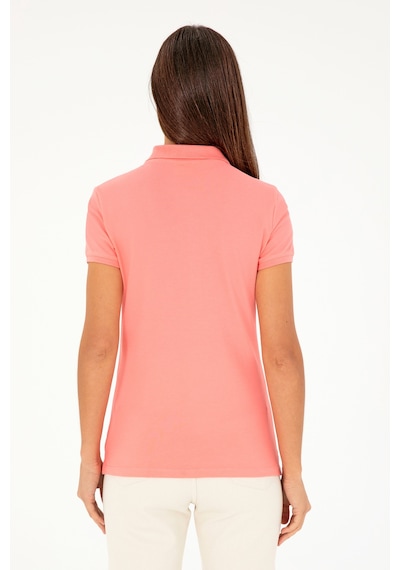 U.S. Polo Assn. Kadın Pembe Basic Polo Yaka Tişört 50280071-VR105