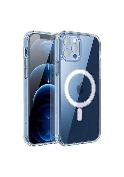 Iphone 12 Pro Max Kılıf Kamera Lens Korumalı Magsafe Destekli Şeffaf Darbe Emici Sert Kapak