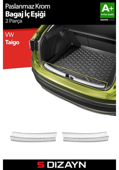S-dizayn Vw Taigo Krom Bagaj İç Eşiği 2 Prç. 2020 Üzeri A+ Kalite