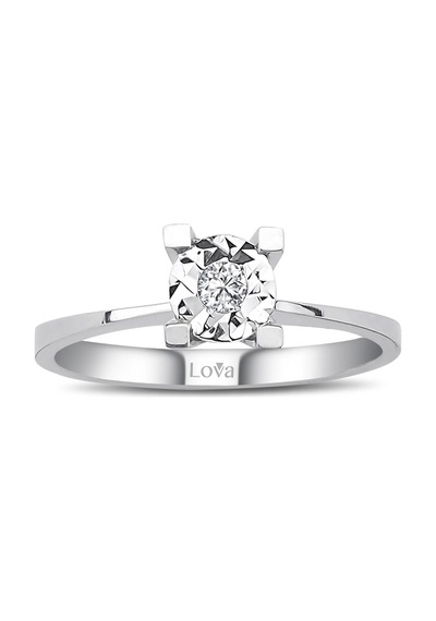 Lova 0,60 Karat Efektli Pırlanta Tektaş Yüzük - 1040109