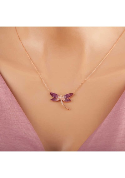 925 Ayar Gümüş Rose Yusufçuk Kadın Gümüş Kolye Arbltgsma037nwlrofc
