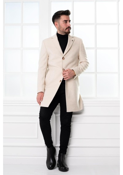 Sir Slimfit Erkek Kaşe Kaban 001
