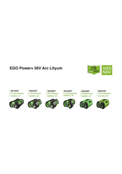 Ego Ba2800t 280wh 2p Batarya 56v 5.0 Ah