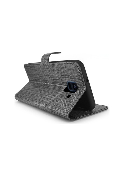 Samsung Galaxy Uyumlu A6 (A600) Kilif Fitcase Fabric Kapakli Cüzdanli 359200657
