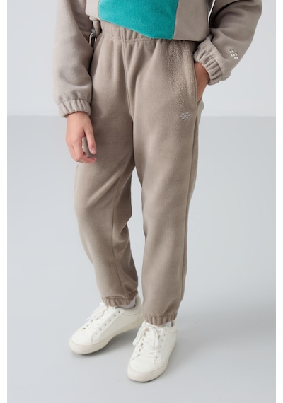 Standart Fit 2li Paket Haki-koyu Bej Kız Çocuk Eşofman Alt - 75155 Haki