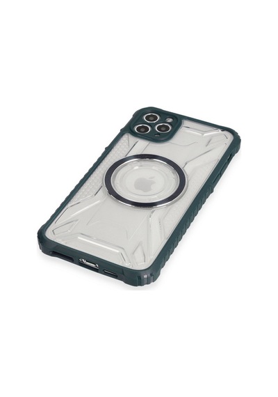 Apple iPhone Uyumlu 11 Pro Max Kılıf Prag Magneticsafe Kapak - Koyu Yeşil Bz8683140585136