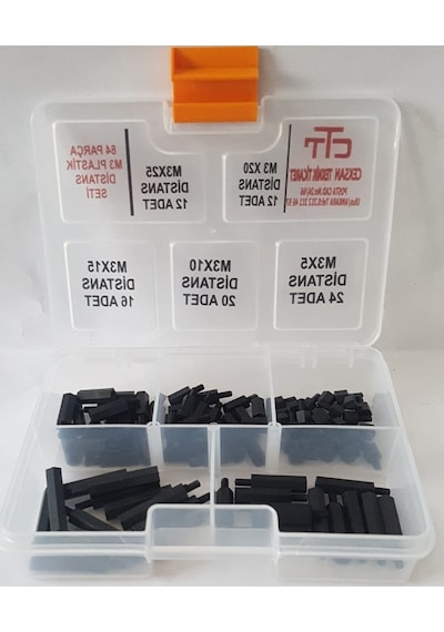 Pcb Distans- Yükselteç-Ayırıcı Seti M3 Plastik Distans 84 Parça