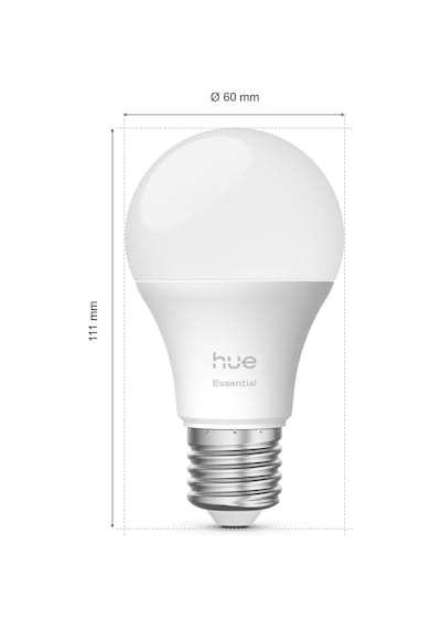 Philips Hue Essential 8w E27 806 Lumen Renkli Akıllı Ampul A60 2 Çok Renkli