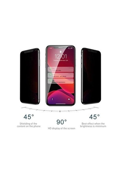 Samsung Uyumlu Galaxy A11 Yandan Görünmeyen 5D Hayalet Cam Ekran Koruyuc