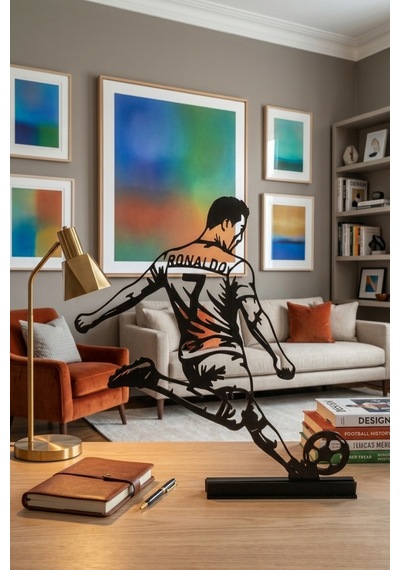 Cr7 Ronaldo Gamer Zone Tabela 3d Oyuncu Odası Dekoru Gaming Dekorasyon Masaüstü Gamer Biblo Oyun Odası Aksesuarı