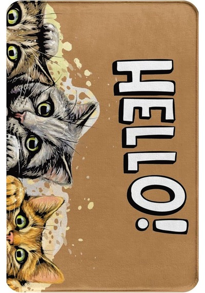 Rovigo Home Baskılı Kaymaz Taban 2 Li Banyo Paspas Takım Rvg5124-100X60-60X50 Çok Renkli