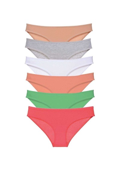 6 Adet Süper Eko Set Likralı Kadın Slip Külot Renk 6 Standart