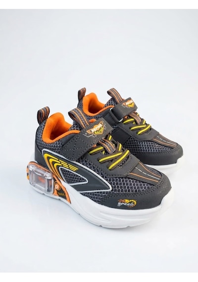 Pepino Erkek Çocuk Rahat 2 Adet Oyuncak Arabalı Garajlı Taban Spor Sneaker Ayakkabı Gri