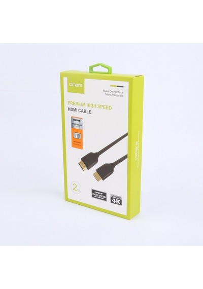 Omars Premium Sertifikalı 4K@60Hz 18Gbps HDMI 2.0b Kablo 2 Metre