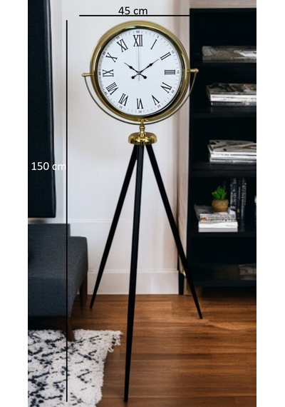 Gold Roma Rakamlı Lüks Tripod Ayaklı Saat