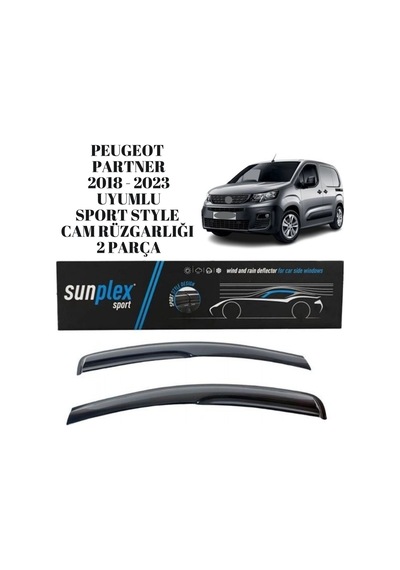 Peugeot Partner 2018 2019 2020 2021 2022 2023 Uyumlu Sport Style Cam Rüzgarlığı 2 Parça Sunplex 2 Adet