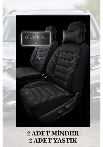 Chevrolet Cruze 2013 Uyumlu Siyah Renk Premium Lüks 2 Adet Minder Ve Yastık