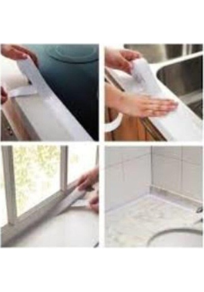 Su Sızdırmaz Geçirmez Beyaz Bant Lavabo Küvet Kenar Mutfak Banyo