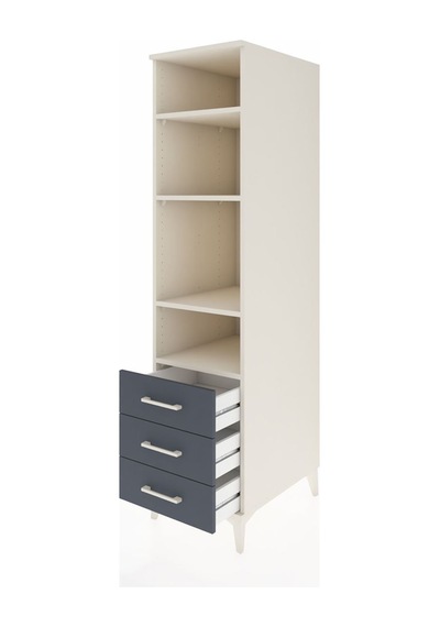 Kronos Dolap 4 Raflı 3 Çekmeceli 44x59x182 Aytaşı-antrasit Aytaşı