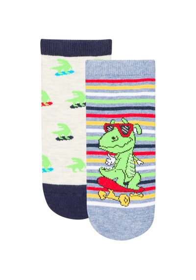 Penti Erkek Çocuk Little Dino 2li Patik Çorap Mor
