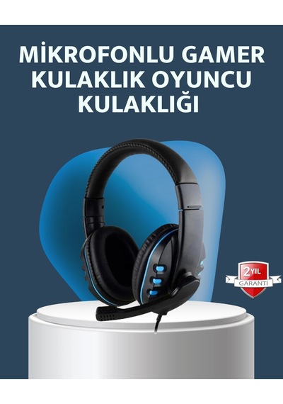 Stereo Mikrofonlu Kablolu Oyun Kulaklığı Konforlu Ve Net Ses İletimi Najmaddin