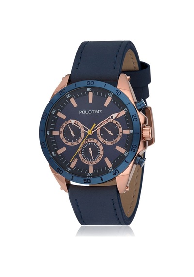 Polotıme 13834 Multifunctional Kayışlı Erkek Kol Saati Rose Gold - 100191333 Gümüş