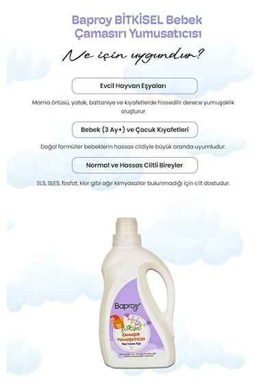 Baproy Bebek Yumuşatıcı 1000ml X 2 Adet