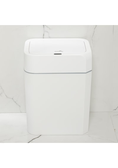Porsima 4147 Hareket Sensörlü Sessiz Kapatma Çöp Kutusu Banyo Mutfak Çöp Kovası Kapaklı Banyo Çöp Kovası Beyaz