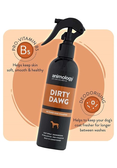 Animology Dirty Dawg Durulama Gerektirmeyen Sprey Köpek Şampuanı 250 Ml