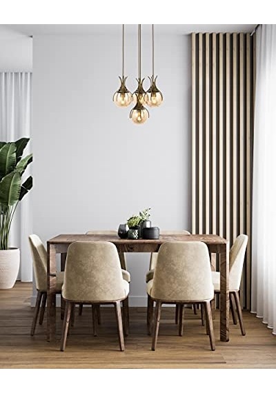 Eskitme Kaplama Modern Avize E27 Metal Cam 62cm Çok Renkli
