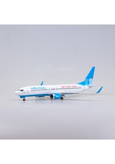 Pobeda Russia Boeing 737 Yolcu Uçağı Model Uçak 1/80 Ölçek 47cm