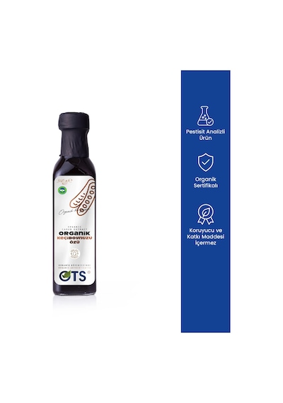 Ots Organik Keçiboynuzu Özü 340 gr (Organik Sertifikalı, Pestisit Analizli)
