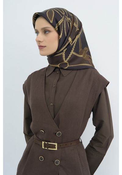Armine Saf İpek Sura Eşarp-2026 İlkbahar-yaz- 953100d Acı Kahve