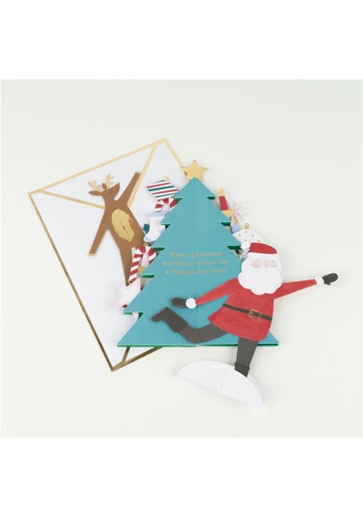 Meri Meri - Festive Honeycomb Tree Card - Yeni Yıl Ağacı Tebrik Kartı 0 - 99