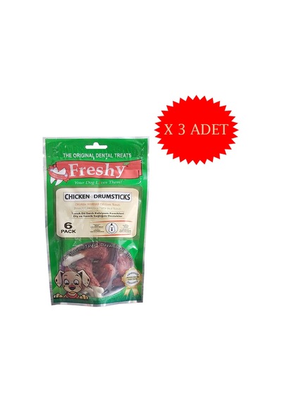 Freshy Chicken Drumsticks Tavuk But Köpek Ödül Kemikleri 3 x 90 G