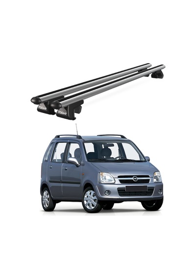 Venüs Opel Agila 2000-2008 Uyumlu Gri Ara Atkı Port Bagaj Tavan Barı