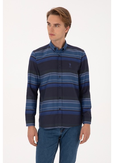 U.s. Polo Assn. Erkek Lacivert Gömlek Desenli 50316648-vr033 Lacıvert