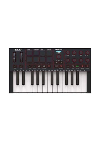 Akaı Mpkmını 4 Siyah Müzik Prodüksiyonu 25 Mini Tuş Mıdı Klavye