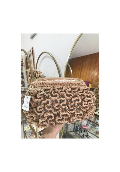 Linalya Jewelry El Yapımı Tasarım Model Çanta Bej