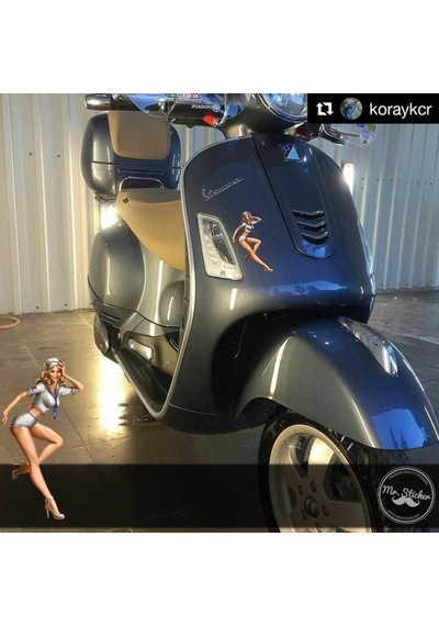 Bay Etiket Pnp4 Denizci Pinup Kizi Sticker