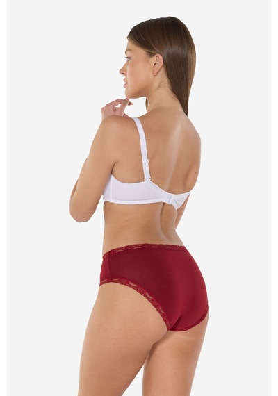 Malabadi Kadın Bordo 2 Li Paket Extra Yumuşak Micro Modal Dantelli Slip Külot 700
