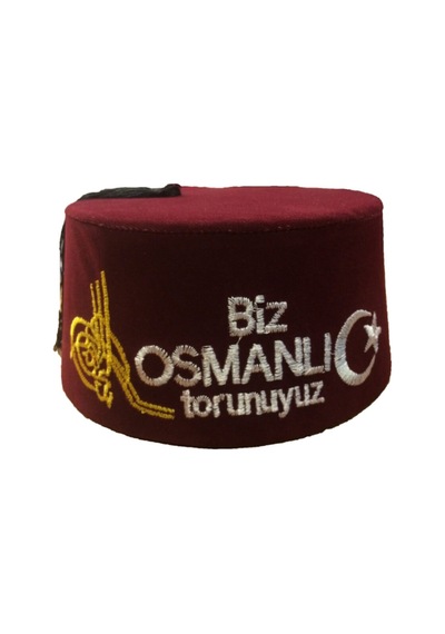 Dilek Kostüm Dilekkostüm Biz Osmanlı Torunuyuz Fesi Özel Hediyelik Fes Bordo
