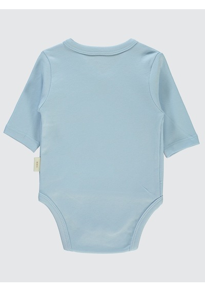Civil Baby Bebek Organik Çıtçıtlı Badi 0-6 Ay Mavi