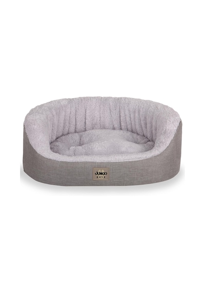 Tobby Kedi Ve Köpek Yatağı Açık Gri 54x64x21 Cm, Sakinleştirici Tasarım, Yükseltilmiş Yan Destek, Ultra Yumuşak, Çift Taraflı Yıkanabilir Minder, Çıkarılabilir Kılıf, Kaydırmaz Taban Yatak M