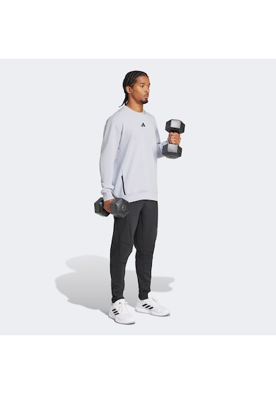 Adidas Designed For Training Crew Erkek Gri Antrenman Sweatshirtü Jp0927 Gri