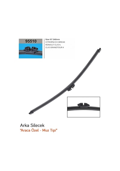 Rbw 95510 Renault Clio Grandtour 4 2013- Arka Muz Silecek