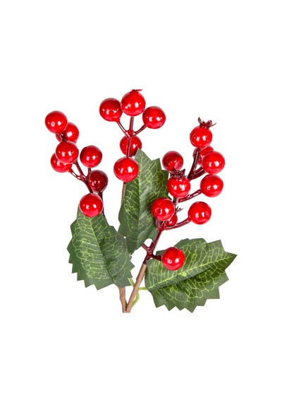 Yılbaşı Çiçeği Pike Berry Kırmızı-yeşil 30 Cm.