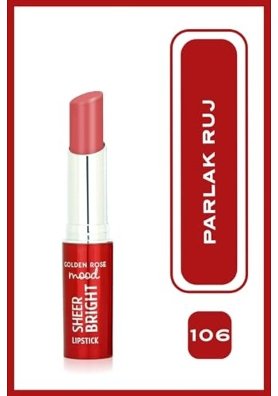 Mood Sheer Bright Lipstick No:106 Peachy Pink - Parlak Ruj 00