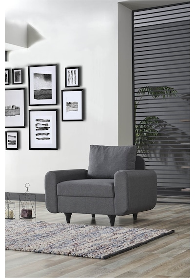 Kagu Corner Flavia Plus Köşe Takımı Berjerli Koyu Gri